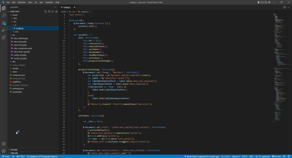 Głosowanie na projekty obywatelskie – WordPress